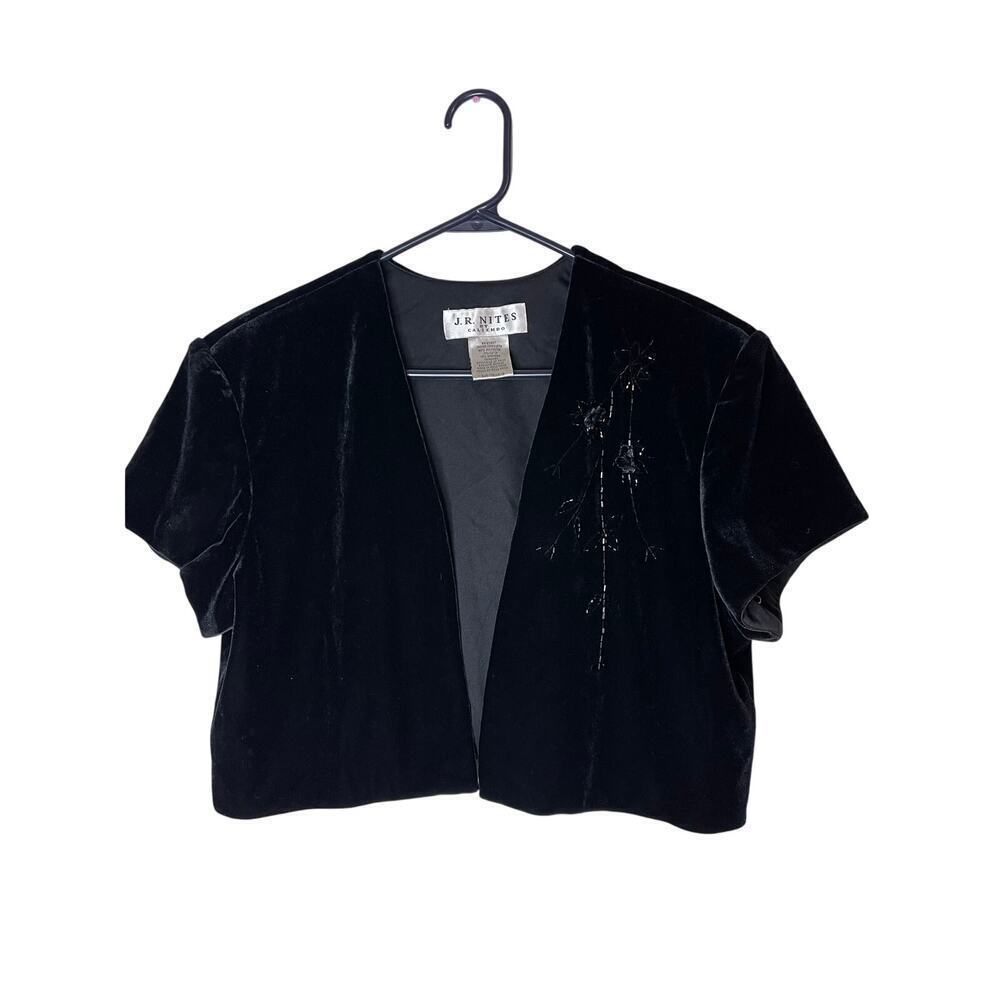 Vintage J. R. Nites by Caliendo Black Velvet Women's Top